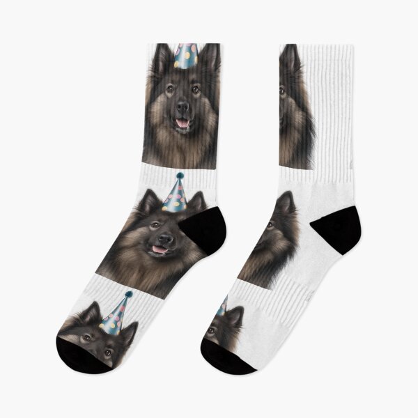 Item preview, Cute Keeshond dog with Party Hat Birthday Celebration designed and sold by LazyOwlStore.