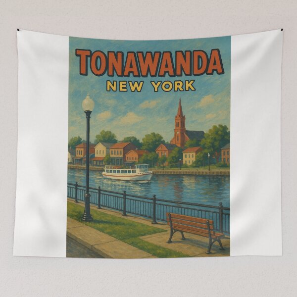 Item preview, Tonawanda New York Riverside Church View designed and sold by Places On Earth.