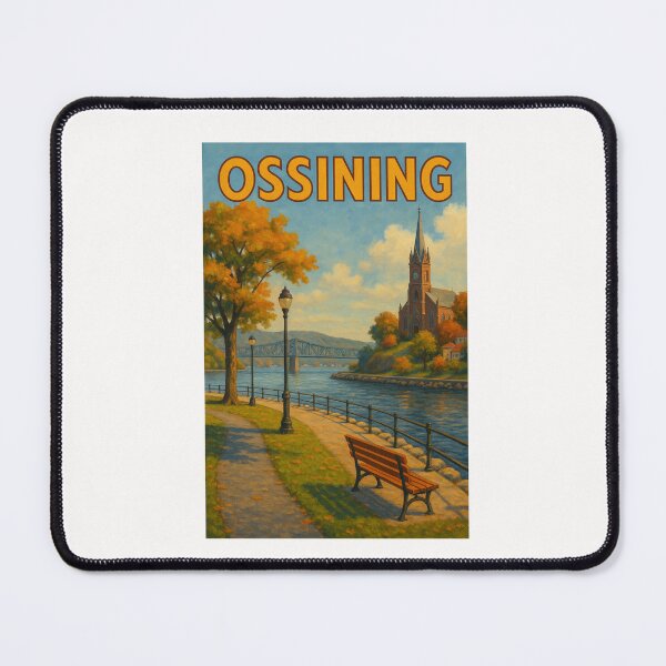 Item preview, Ossining New York Autumn Riverwalk Scene designed and sold by Places On Earth.