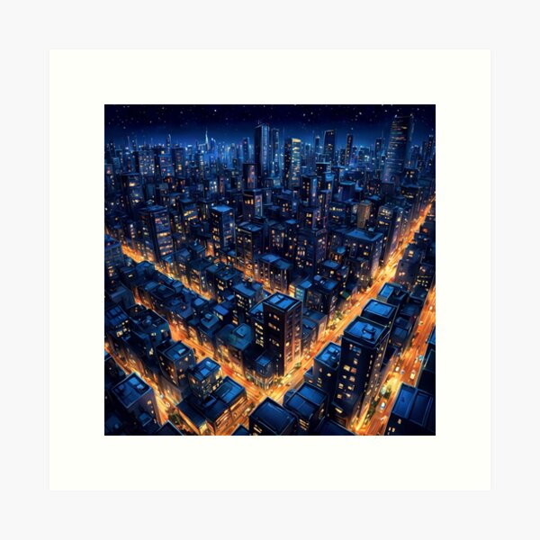 Item preview, a night-time city designed and sold by leesonho.