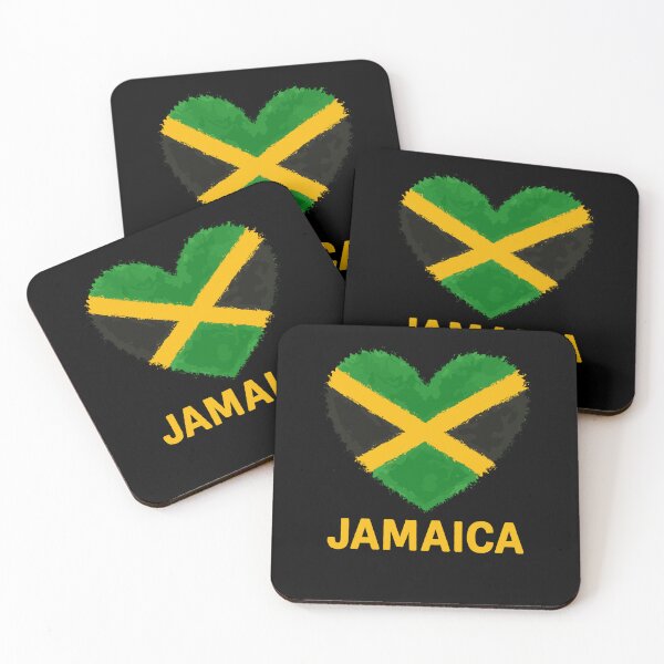 Item preview, Jamaican Heart Flag Jamaica designed and sold by varioarts.