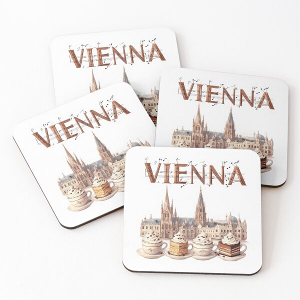 Item preview, VIENNA Café Classic Capital Travel, Aestetic, Trendy,Reloaded, Viral Drop 2025 designed and sold by Imaginarium of Chaos falcon88 .