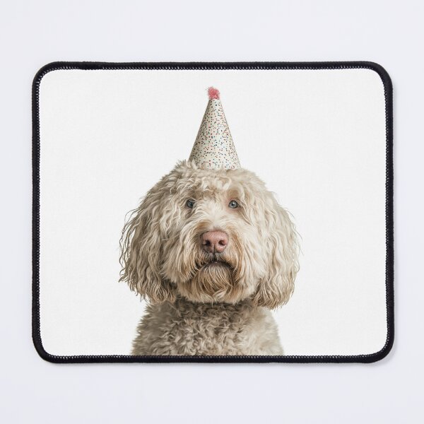 Item preview, Cute Komondor dog with Party Hat Birthday Celebration designed and sold by LazyOwlStore.