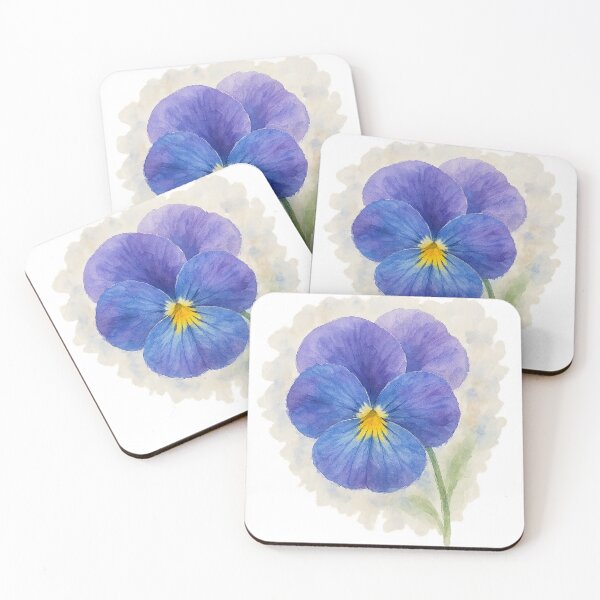 Item preview, Watercolor Blue Pansy Flower  designed and sold by Pacika.