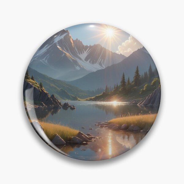 Item preview, a landscape of mountains and lakes designed and sold by leesonho.