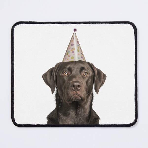 Item preview, Cute Labrador Retriever dog with Party Hat Birthday Celebration designed and sold by LazyOwlStore.