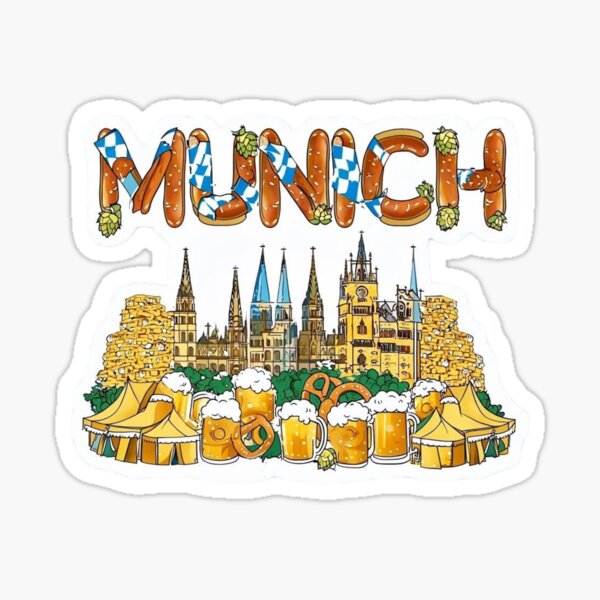 Item preview, MUNICH Lager Kingdom Travel, Aestetic, Trendy,Reloaded, Viral Drop 2025 designed and sold by Imaginarium of Chaos falcon88 .