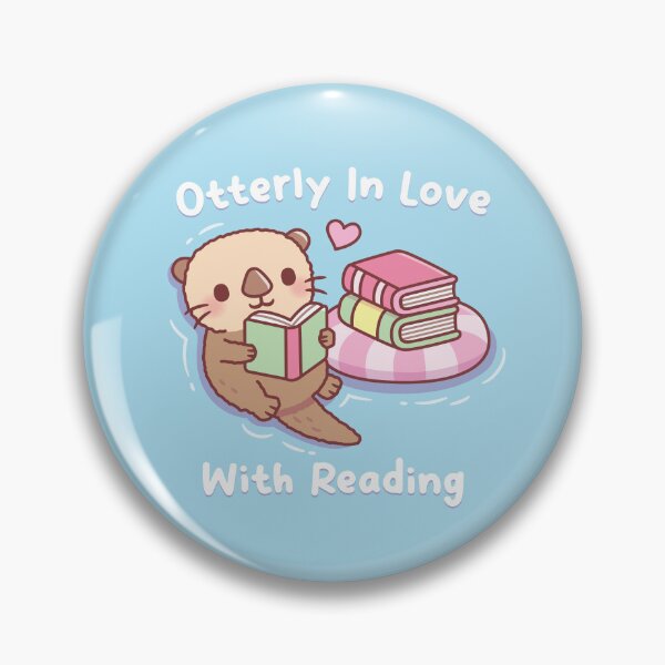 Item preview, Cute Otter With Books Otterly In Love With Reading Pun designed and sold by rustydoodle.