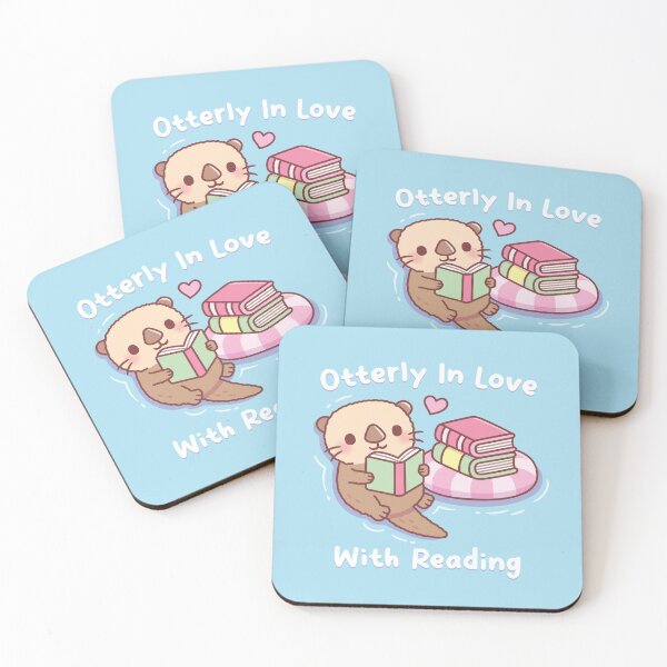 Item preview, Cute Otter With Books Otterly In Love With Reading Pun designed and sold by rustydoodle.