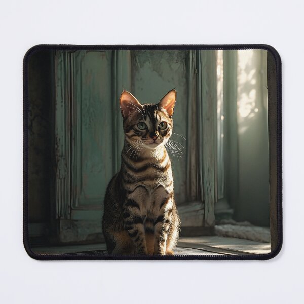 Item preview, Bengal cat in the soft light of a window designed and sold by 3ling_Design.