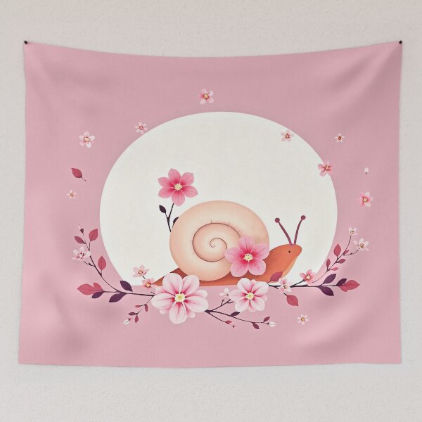 Item preview, snail with flowers designed and sold by Garrulus glandarius.