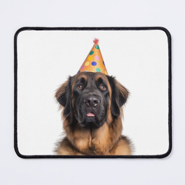 Item preview, Cute Leonberger dog with Party Hat Birthday Celebration designed and sold by LazyOwlStore.