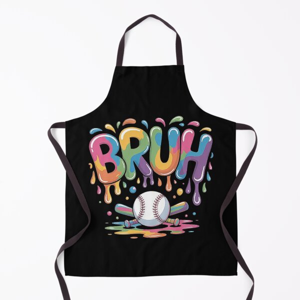 Item preview, Colorful BRUH Baseball Slang Art with Rainbow Drips and Bat Illustration designed and sold by love3617.
