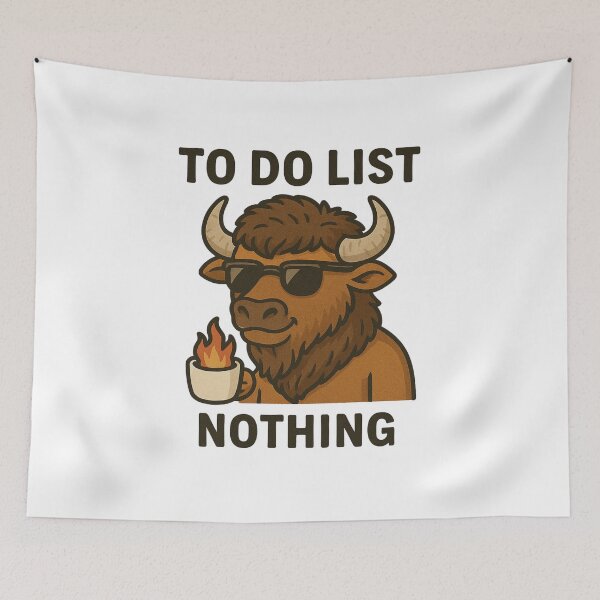 Item preview, Chilled Bison – “To Do List: Nothing” coffee motif designed and sold by KnlDsgn.