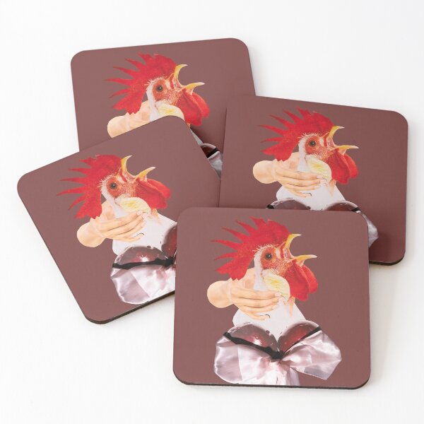 Item preview, Glam Cluck – Surreal Rooster Collage with a Twist designed and sold by artbycazlyn.