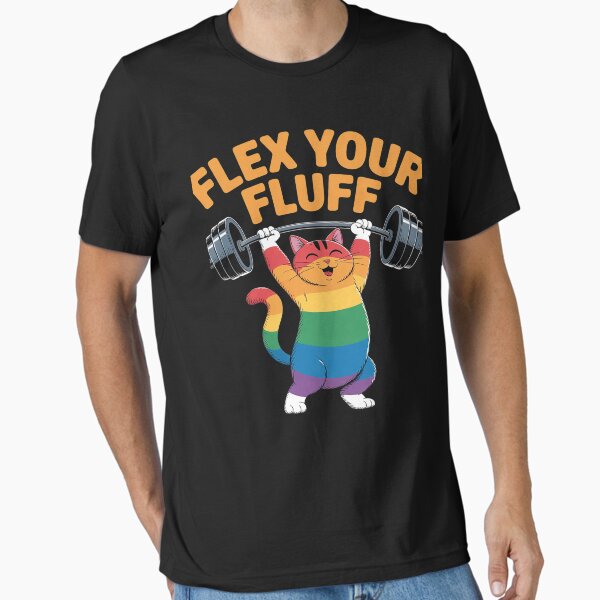 Item preview, Rainbow Powerlifting Cat Strength Fitness designed and sold by LifeUnboxed.