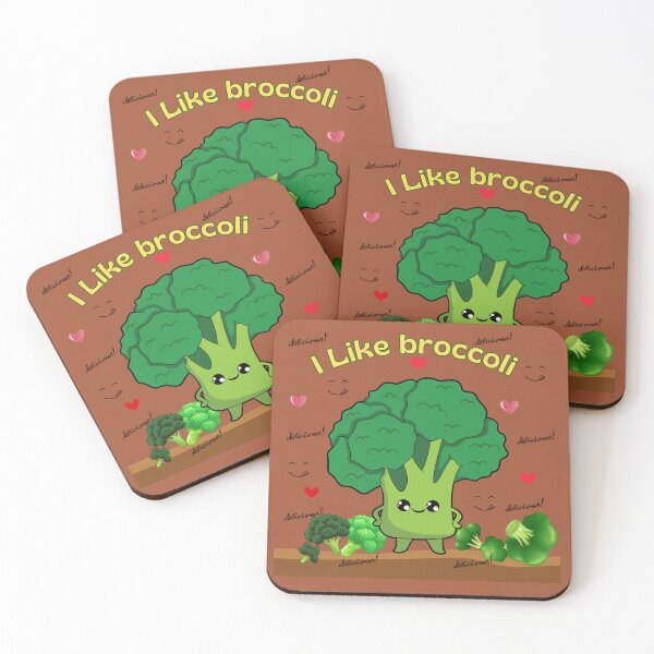 Item preview, I Like Broccoli – Kawaii vegetables with attitude designed and sold by MadeByKriss.