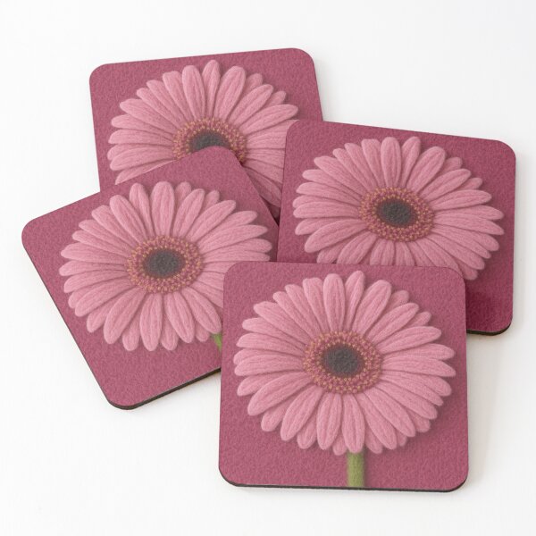 Item preview, Felted Pink Flower on Textured Background  designed and sold by Pacika.