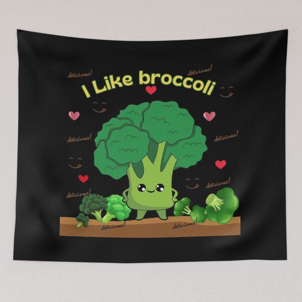 Item preview, Copy of I Like Broccoli – Kawaii vegetables with attitude designed and sold by MadeByKriss.