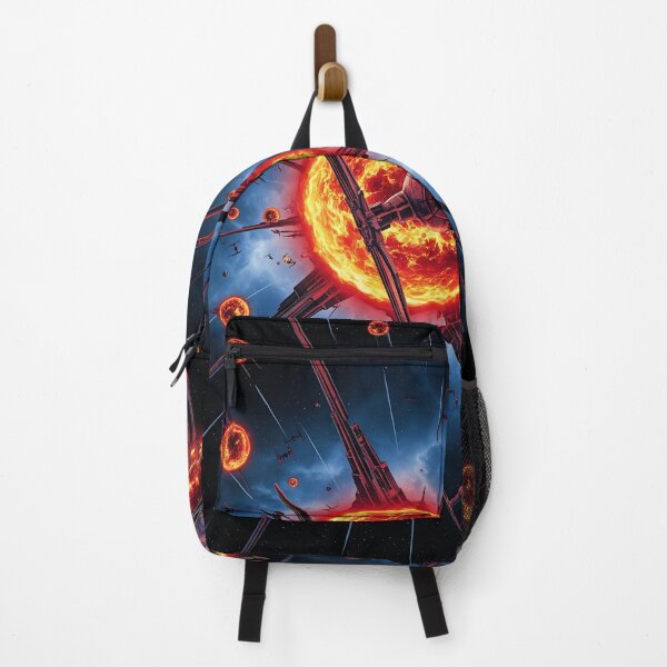 Item preview, Galactic Battle – Epic Sci-Fi Scene with Stars and Warships designed and sold by Wild-way Art.