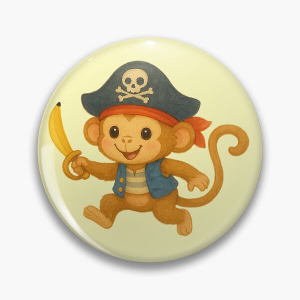 Item preview, Captain Bananas the Monkey Pirate designed and sold by PixeMeAus.