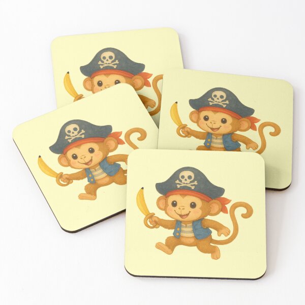 Item preview, Captain Bananas the Monkey Pirate designed and sold by PixeMeAus.