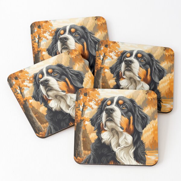 Item preview, Bernese Mountain Dog in autumn designed and sold by PetsArt.