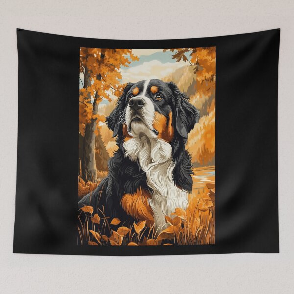 Item preview, Bernese Mountain Dog in autumn designed and sold by PetsArt.