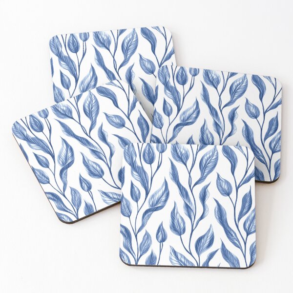 Item preview, Delft Whispers: Leaves in Porcelain Motion designed and sold by House of Blue.