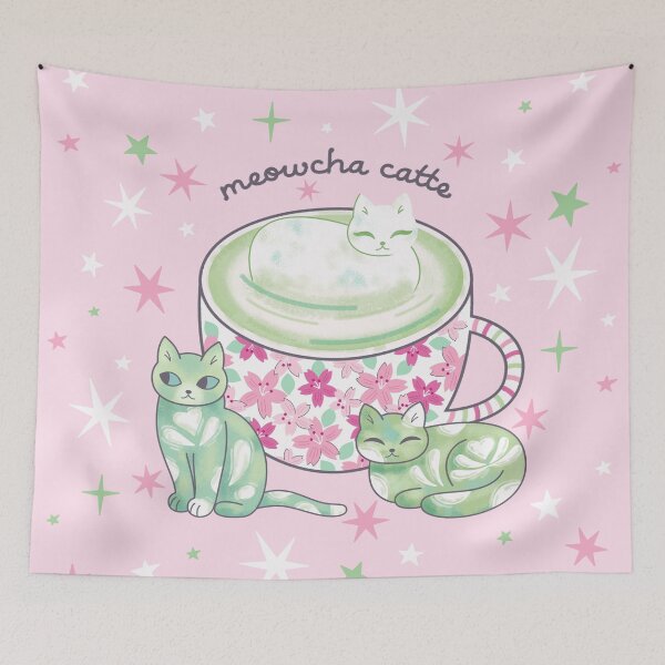 Item preview, Matcha Latte Cats  designed and sold by CarlyWatts.