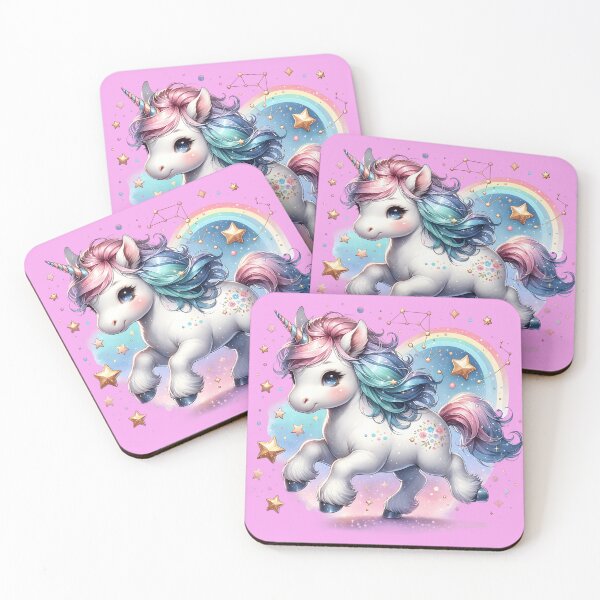 Item preview, cute unicorn playing in the stars designed and sold by LoneAngel.