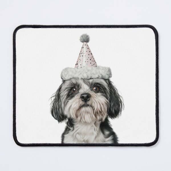 Item preview, Cute Lhasa Apso dog with Party Hat Birthday Celebration designed and sold by LazyOwlStore.