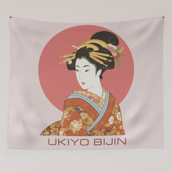 Item preview, UKIYO BIJIN - Elegant Japanese Woman in Kimono designed and sold by store-wasabi.