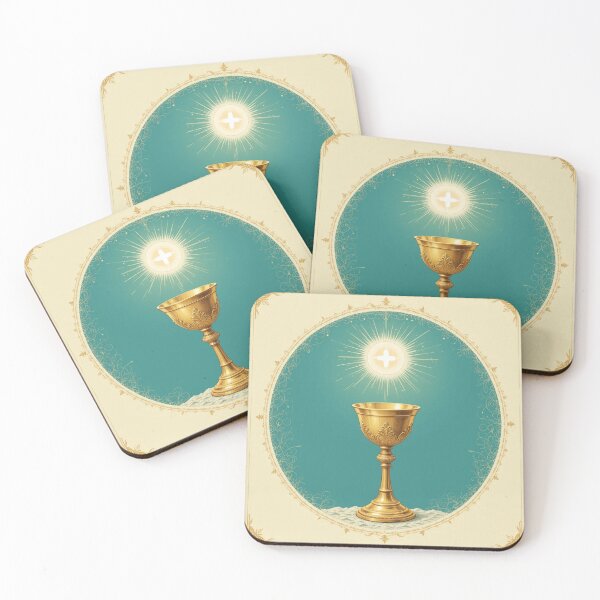 Item preview, Holy Eucharist – Vintage Catholic Art of Chalice and Glowing Host designed and sold by Holy Ink.