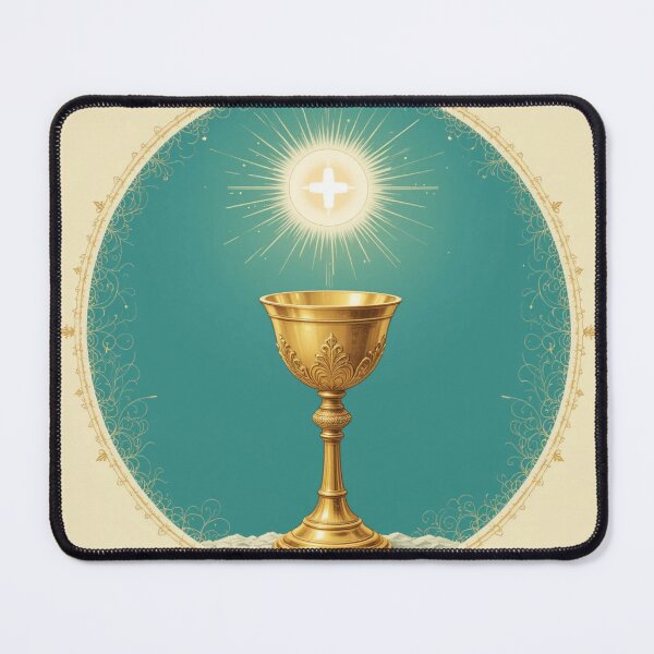Item preview, Holy Eucharist – Vintage Catholic Art of Chalice and Glowing Host designed and sold by Holy Ink.