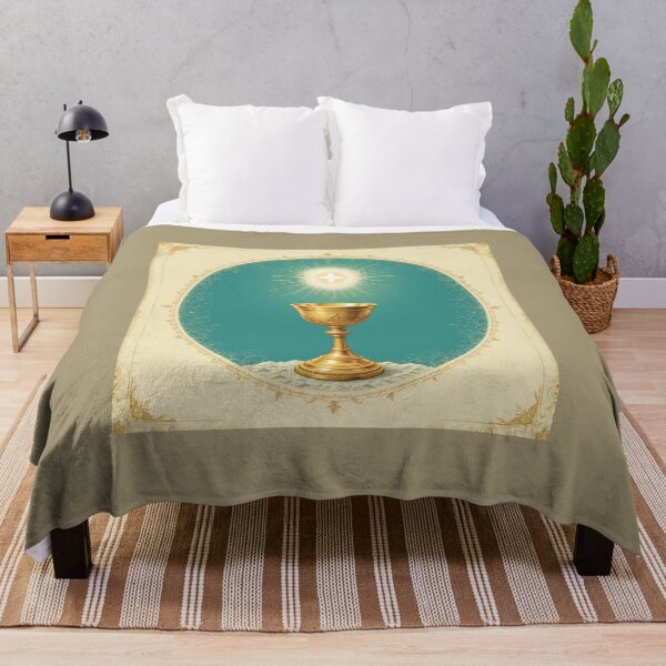 Item preview, Holy Eucharist – Vintage Catholic Art of Chalice and Glowing Host designed and sold by joscafer.