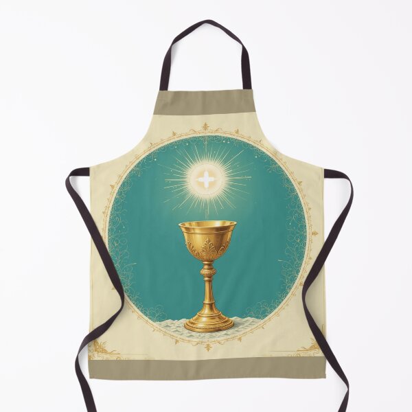 Item preview, Holy Eucharist – Vintage Catholic Art of Chalice and Glowing Host designed and sold by Holy Ink.