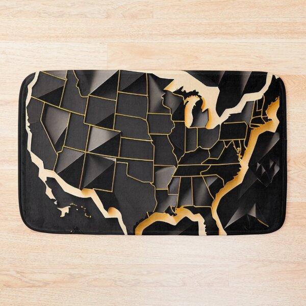 Item preview, Abstract Geometric USA Map designed and sold by ShadowAndSlate.