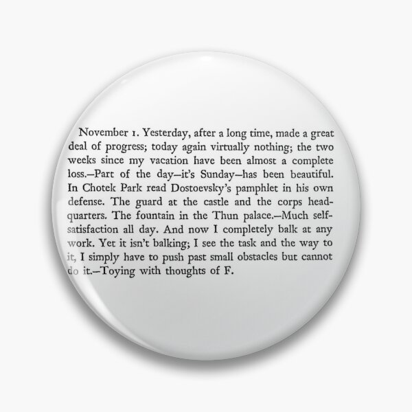 Item preview, Quote from Franz Kafka Diary designed and sold by sashajensen.