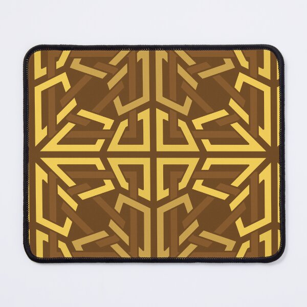 Item preview, Golden Intertwined Knot Geometric Pattern designed and sold by Tarjiart.
