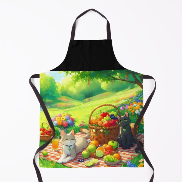 Item preview, Picnic Paws and Plaid Dreams – Anime Cats in a Field designed and sold by EmeraldeaArt.