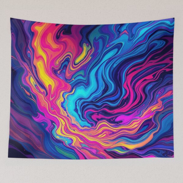 Item preview, Vibrant Abstract Dreamscape – Flood of colors meets dynamic forms in surreal harmony designed and sold by FotoworldEdel.