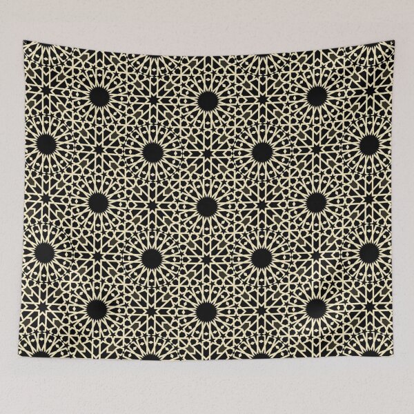 Item preview, Timeless Moroccan Mosaic in Black and White designed and sold by Tarjiart.