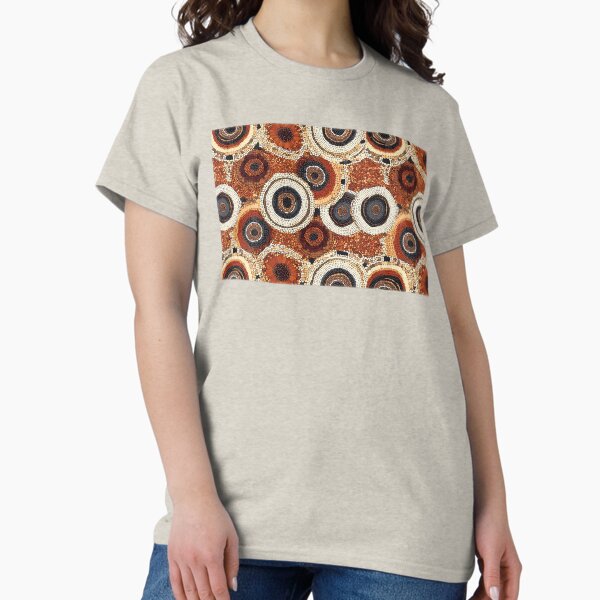 Indigenous Dot Circles in Earthy Tones Classic T-Shirt
