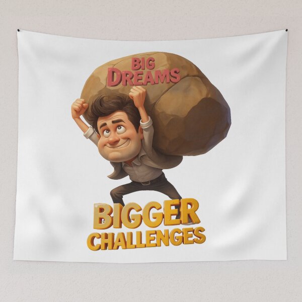 Item preview, Big Dreams, Bigger Challenges – Motivational Design designed and sold by AleksKos.