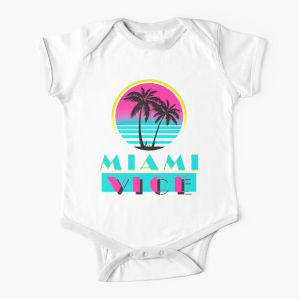 Miami Vice Short Sleeve Baby One-Piece