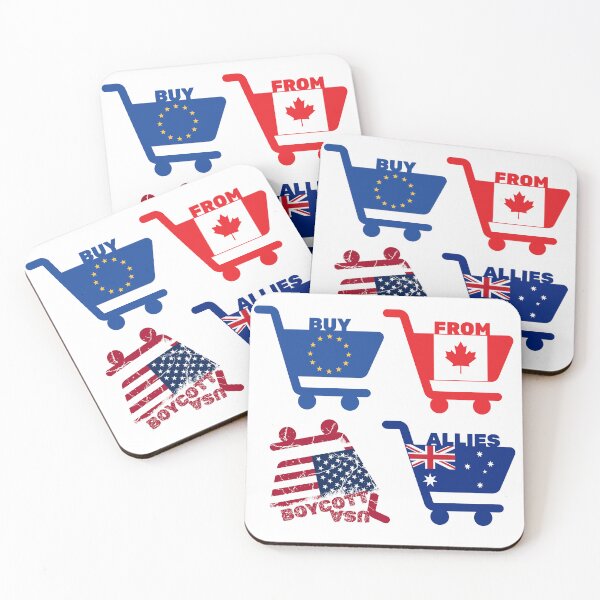 Item preview, Buy From Allies: Boycott USA, Shopping Carts designed and sold by Deranged Orange.