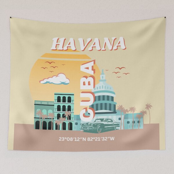 Item preview, Arte de viaje retro de La Habana, Cuba designed and sold by Magic Love Art Print.
