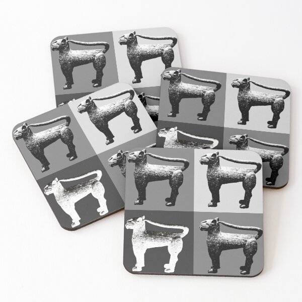 Item preview, Through The Warhol: Grayscale Pop Art with Bronze Leopards designed and sold by MammothArt.