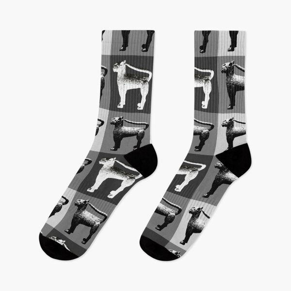Item preview, Through The Warhol: Grayscale Pop Art with Bronze Leopards designed and sold by MammothArt.